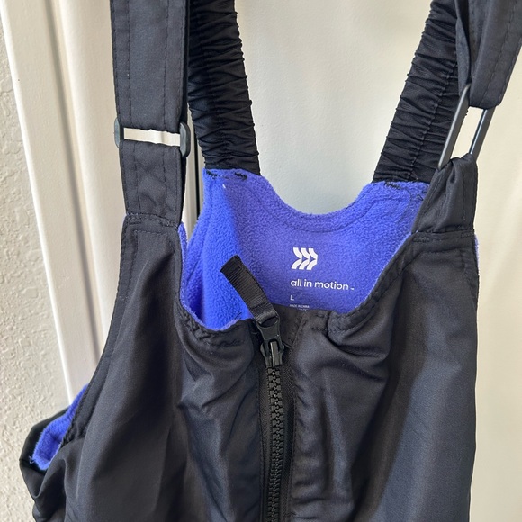 All in motion girls black winter overalls/snow pants size large - Picture 2 of 2